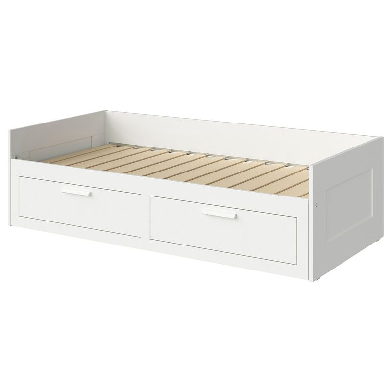 BRIMNES Day-Bed Frame with 2 Drawers — White — product photo