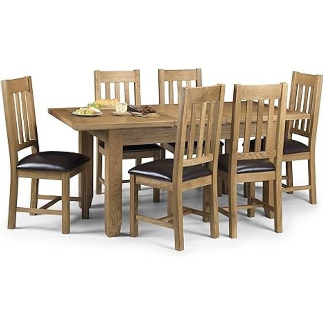 Julian Bowen Astoria Extending Dining Table with 6 Chairs — Oak — product photo