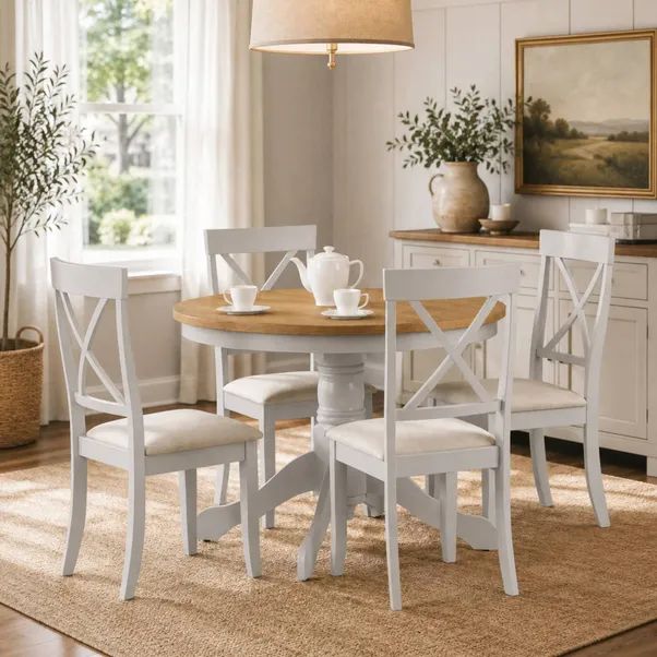 Davenport Round Dining Table with 4 Chairs — product photo