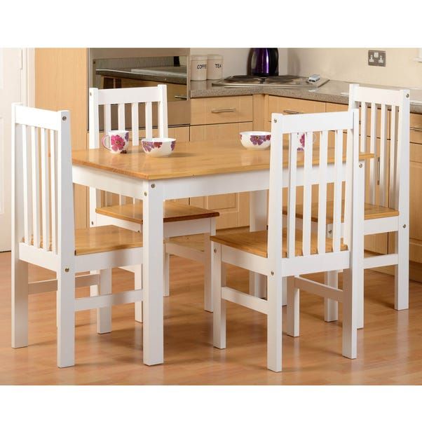 Ludlow White Pine 4-Seater Dining Set — product photo